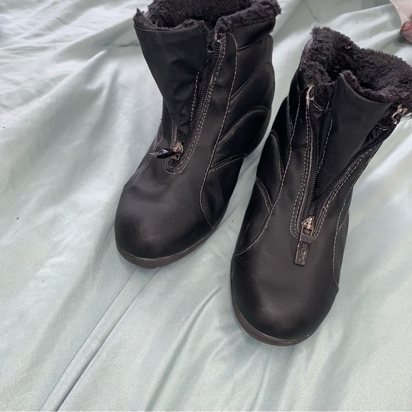 Sporto Zelda2 Black Faux Fur Lined Waterproof Ankle Boots size 7M - Picture 7 of 12